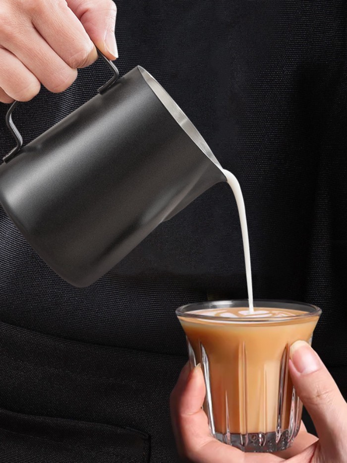 เครื่องชงกาแฟ 304 สแตนเลส Latte Art กระบอกขนาดกาแฟ Latte Art ถ้วยชี้ปากนมโฟมถ้วยกาแฟพิเศษ Latte Art 