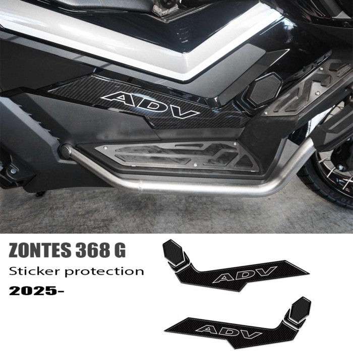 Motorcycle 3b resin sticker protects passenger pedals suitable for Zontes 368 G 2025