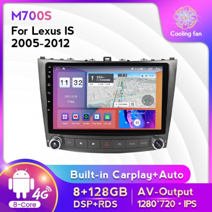 Android 11 4G LTE Car GPS Navigation Autoradio For Lexus IS250 200 300 350 2006-2012 Multimedia vid