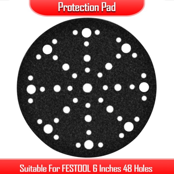 Protection Pad Tray Pad for Dry Grinding Machine Suitable for FESTOOL 6 Inches 48 Holes Sandpaper M