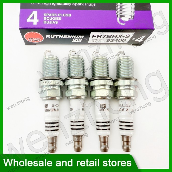 4PCS Original  FR7BHX-S 92400 Ruthenium Spark Plugs For Golf Eos Jetta  A3 A4 A5 A6 Q5 R8 S5 TT Pas