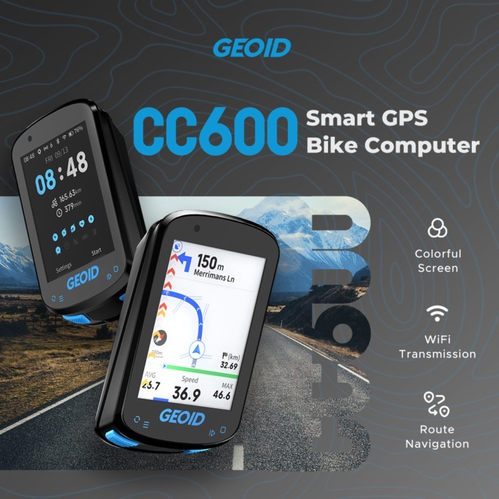 Geoid CC600 GPS Bike Computer Wireless Bicycle Speedometer Digital Navigation Odometer Bluetooth AN
