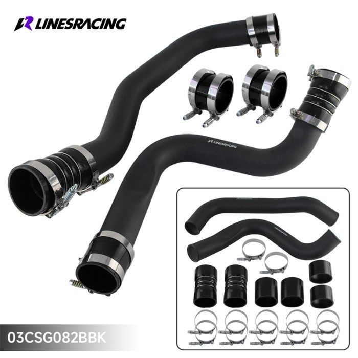 Black wrinkle 3" Intercooler Pipe & Boot Kit For 1999.5-2003 Ford 7.3L F250 F350 Powerstroke V8 Tur