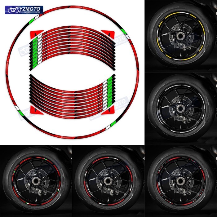 For 996 748 916 998 749 999 750 800 851 888 900 SS Motorcycle 17 Inch Wheel Sticker Decal Reflectiv