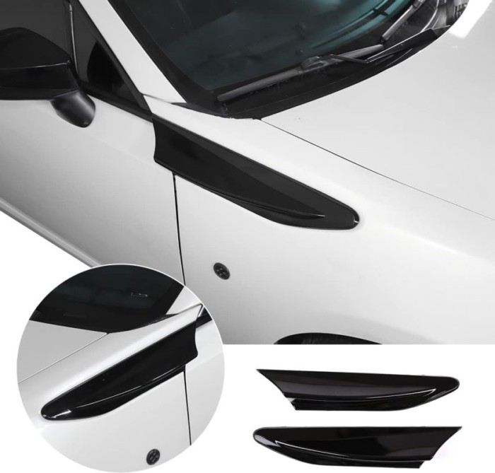 ABS Carbon Fiber Style Side Air Outlet Fender Trim Decorate Cover Car Accessories For Toyota FT86 G