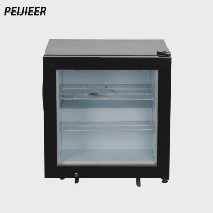 good quality portable small 55L cold drinks glass door mini freezer fridge refrigerator for hotel
