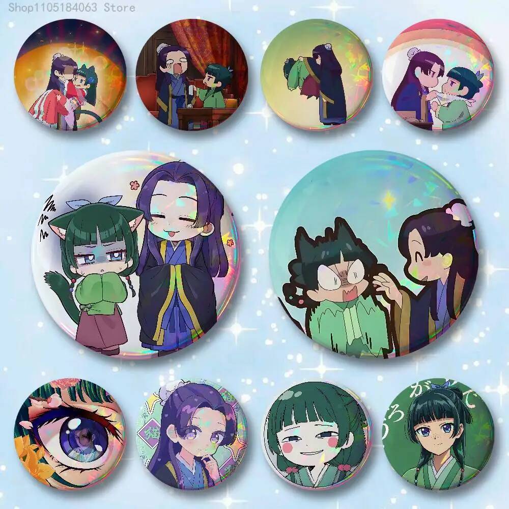 .Maomao A-Apothecary Diaries Badges สำหรับcosplayและตกแต่ง หลากหลายขนาด เป็นของขวัญพิเศษสำหรับแฟนคลั