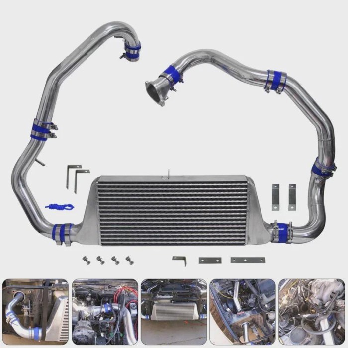 For Mazda RX-7 FC FC3S 13B Single Turbo 1986-1991 Upgrade Front Mount Intercooler Kit Black/Blue/Re