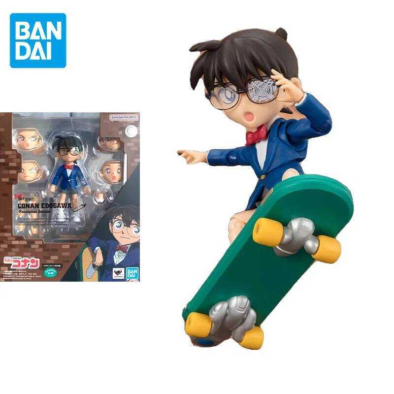 Bandai Original Deecive Conan Anime Figure SHFiguars Conan Edogawa Resoluion Ediion Acion Figure To