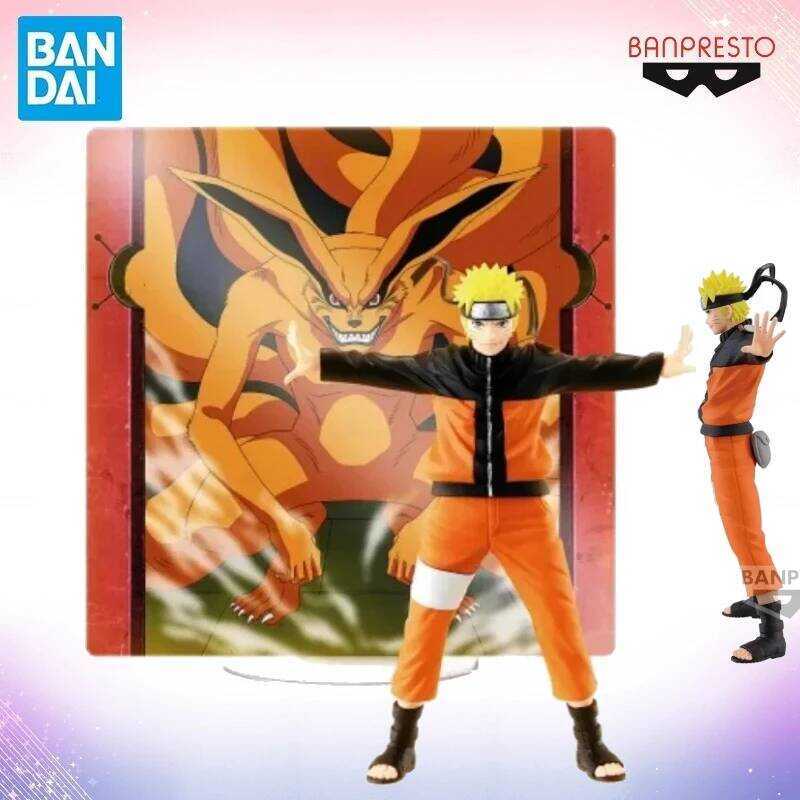Bandai Original BANPRESTO PANEL SPECTACLE NARUTO Anime Uzumaki Naruto Action Figures Toys Model Gif