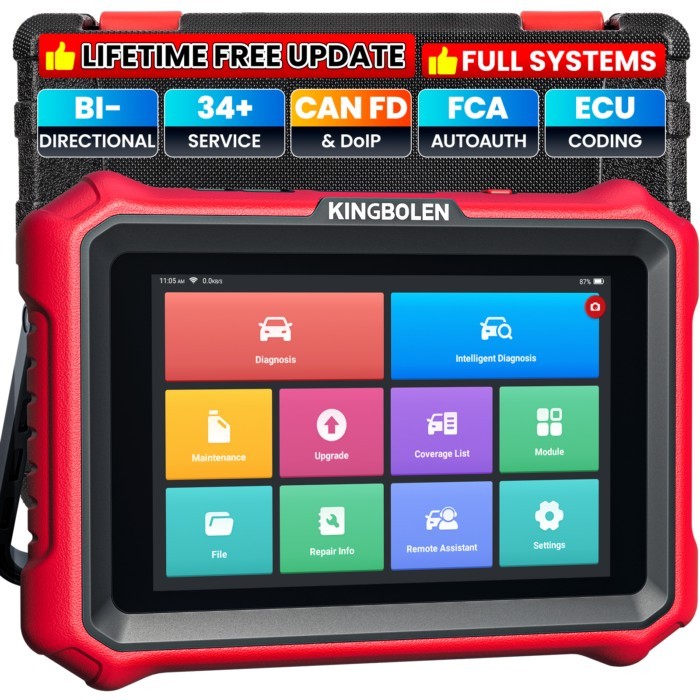 NEW KINGBOLEN K8 Elite Full System Diagnostic Tools ECU Coding CANFD FCA OBD2 Scanner 34+ Service L