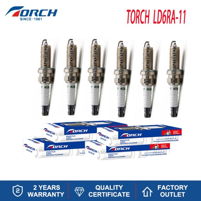 4-8PCS effective spark plugs TORCH LD6RA-11 replace for LZKAR6C-11 LZKAR6C11 LZKAR6AP-11 Ignition S