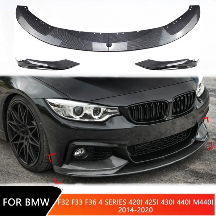 For BMW F32 F33 F36 4 Series 420i 425i 430i 440i M440i M-Tech 2014-2020 Car Front Bumpers Spoiler C