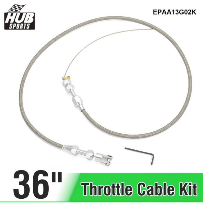 HUB sports 36Inch Throttle Gas Cable Kit SS Braided For 97-07 Chevrolet/Chevy LS1 Engine 4.8L 5.3L