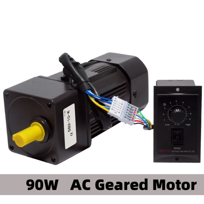 5RK90GU-CF 220V 90W AC Geared Motors Induction Small Machine 2.7/4.5/6.9/9/12.5/18/22/27/33/45/54/6