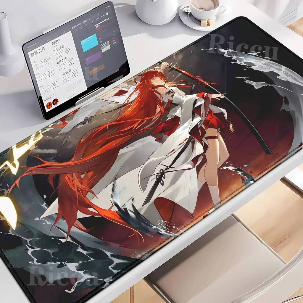 อะนิเมะแผ่นรองเมาส์ Dragon Raja Erii Uesugi ขนาดใหญ่ Gamer Mousepad สําหรับเล่นเกมคอมพิวเตอร์พรม XXL