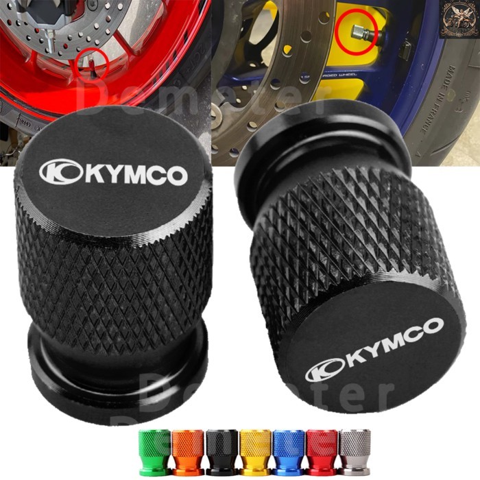 1 Pair For KYMCO DOWNTOWN 125i 200i 300i 350i CT300 Universal Accessories CNC Aluminum Wheel Air Po