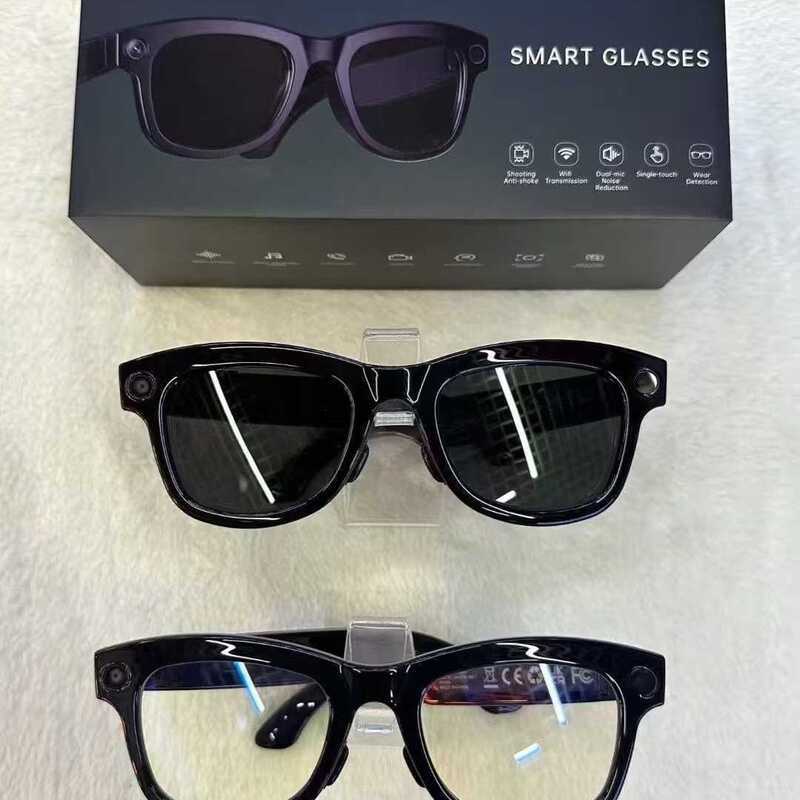 M01 Pro แว่นตาอัจฉริยะบันทึกวิดีโอ 8W Pixel Photo Ai Voice Assistant การแปลที่เก็บข้อมูล 32G ท้องถิ่