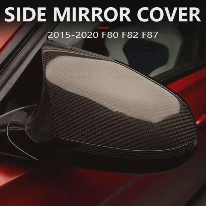 for 2015-2020 F80 F82 F87 BMW M2 M3 M4 A Pairs Side Mirror Cover Caps Carbon Fiber or Gloss Black 5