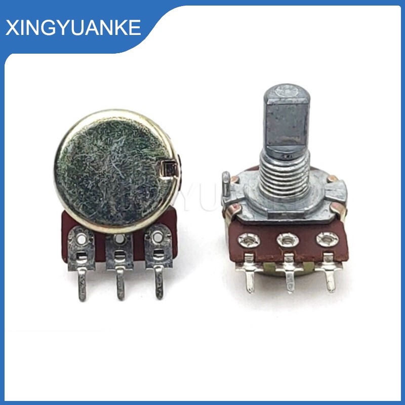 5 ชิ้น WH148 ประเภทเดี่ยว 3-Pin C10K C20K C50K C100K เครื่องขยายเสียงปริมาณ Potentiometer D ความยาวเ