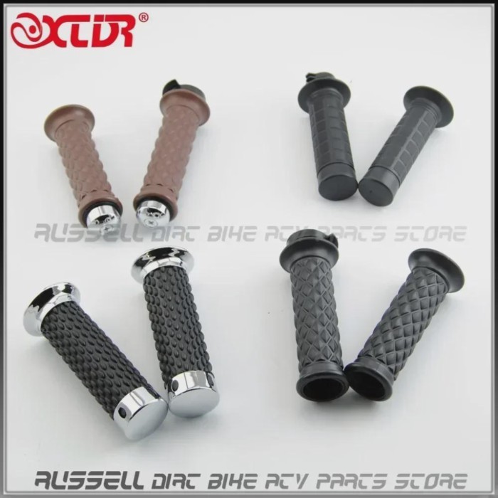 7/8" 22mm Grips Handlebar Bar End For Motorcycle Cafe Racer Scrambler Bike Chopper Custom Cafe Race