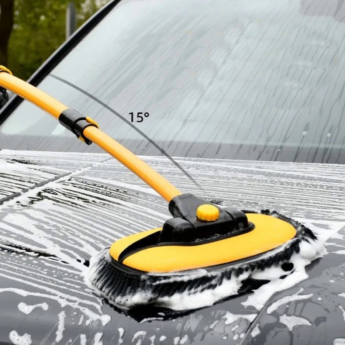 Car Cleaning Brush Car Wash Brush Telescoping Long Handle Cleaning Mop Chenille Broom Auto Accessor