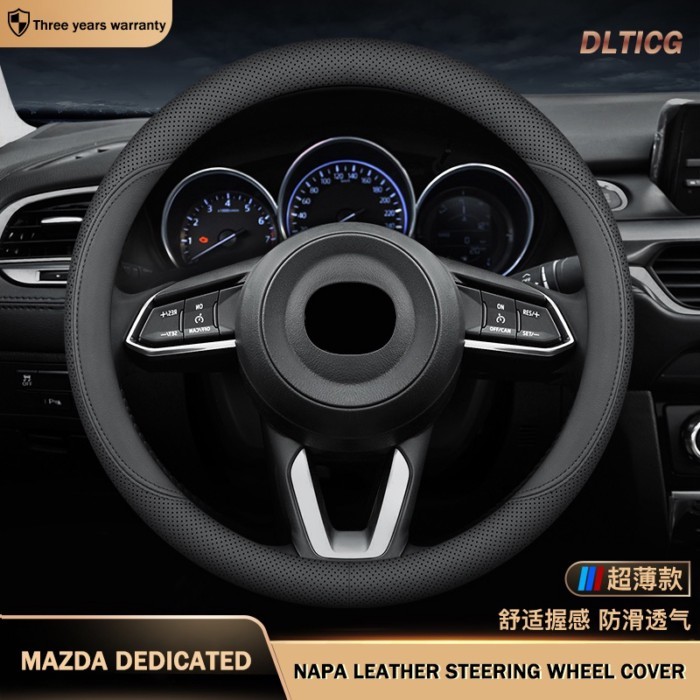 DLTICG Auto Steering Wheel Cover For Mazda Car Accessories 6 2 5 Cx7 3 Bk Cx5 Cx3 Cx30 Cx9 Interior