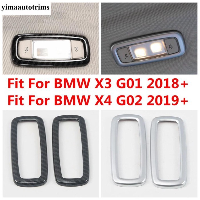 ABS Matte Carbon Fiber Accesories For BMW X3 G01 2018 - 2021 X4 G02 2019 - 2021 Rear Reading Lamp R