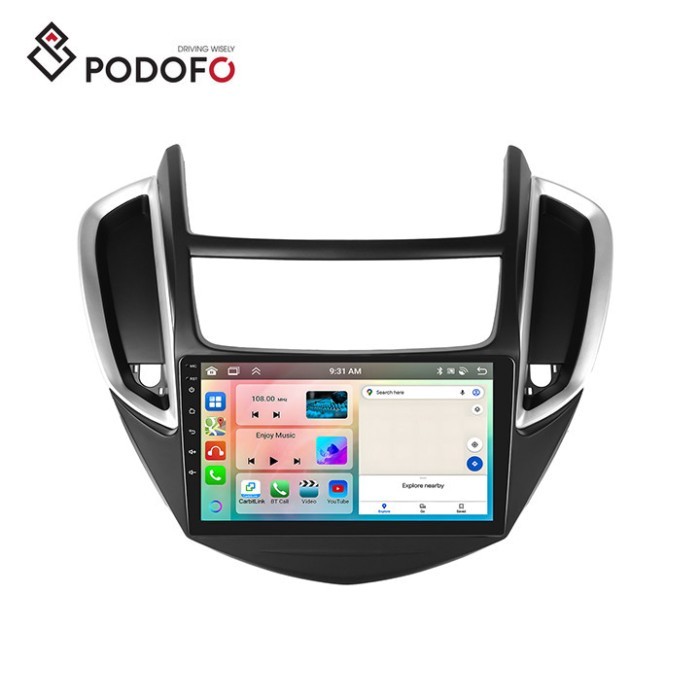 Podofo Android Car Radio 9 Inch Double Din For Chevrolet Trax 2014 Car Stereo Carplay Android Auto