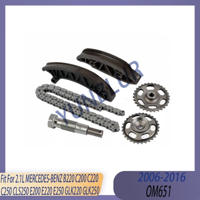 Engine Timing Chain Kit Fit 2.1 L Diesel OM651 06-16 For MERCEDES-BENZ B220 C200 C220 C250 CLS250 E