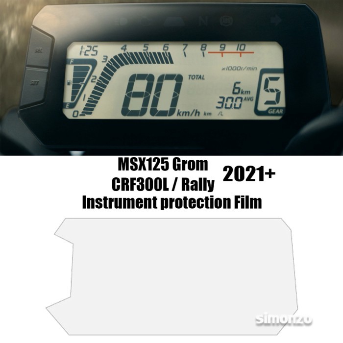 MSX125 Msx125 Grom Dashboard Screen Protector For Honda MSX125 Grom CRF300L Rally 2021+ Screen Prot