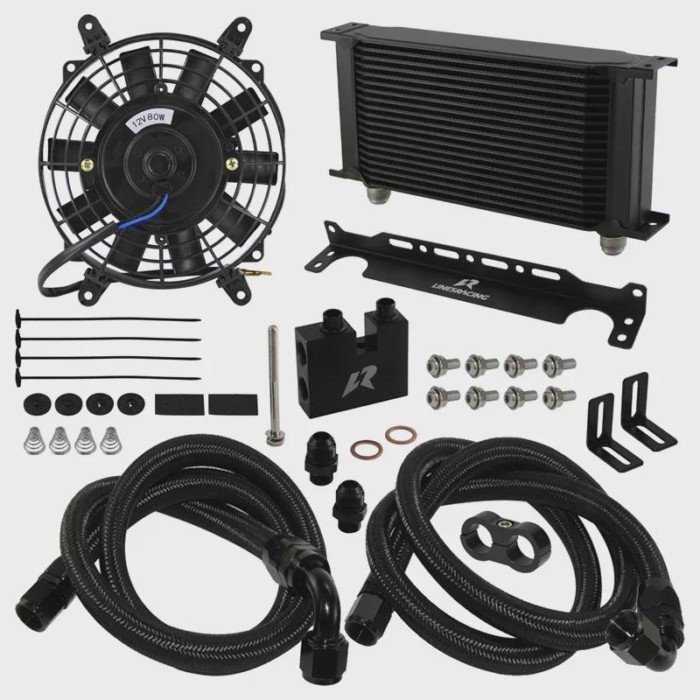 Oil Cooler 22/25/30 Row AN10 w/7" Electric Fan Kit For 2006-2011 BMW 3 Series N54 Engine 135 335i E