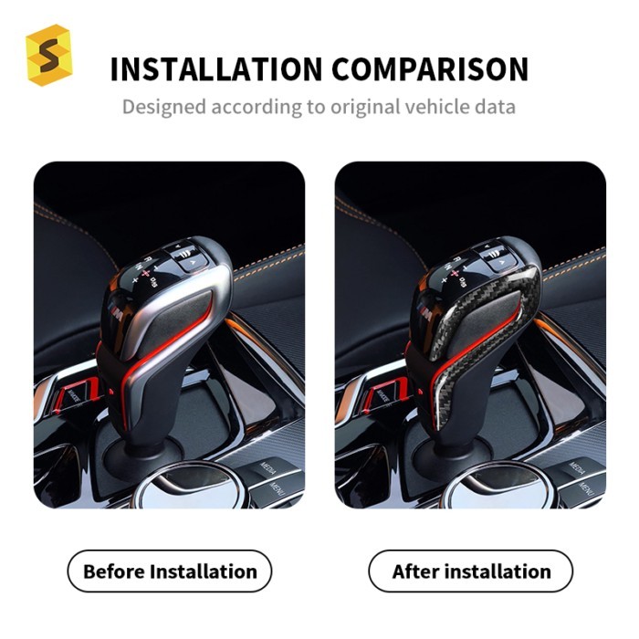 Gear Header Side Trim Strips Real Hard Carbon Fiber For BMW M Series M5 2018-2024 X3M 2019-2021 X4M