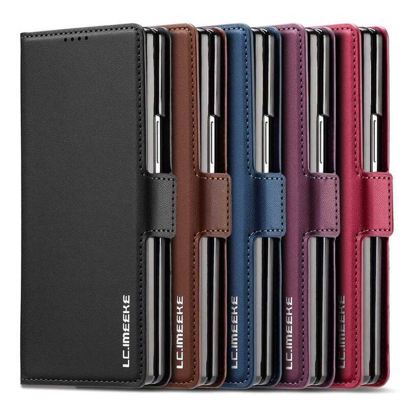 ▥ Wallet PU Leather Phone Case With Pen Slot Card Holder For Samsung Galaxy Z Fold 7 6 5 4 3 Fo