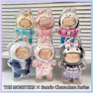 [สต๊อกสินค้าในพื้นที่] 3PCS LABUBU THE MONSTERS Sanrio Character Series ตุ๊กตาตุ๊กตา HD Clear Case Dust-proof Protective Case Acrylic Storage Box Doll Pendant Accessories (NO DOLL)