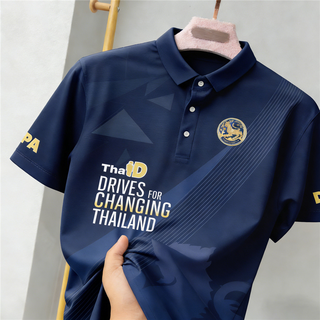 เสื้อกรมการ ปกครอง สี ดำ โลโก้ปกครอง เนื้อผ้าสบายแห้งเร็วและระบายอากาศ ไซส์ชาย เหมาะสำหรับทั้งชายและหญิง