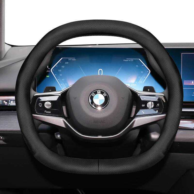 ▥ Bmw Ultra-Thin Breathable Leather Steering Wheel Cover Suitable For E46 F20 E87 E39 E91 G20 F
