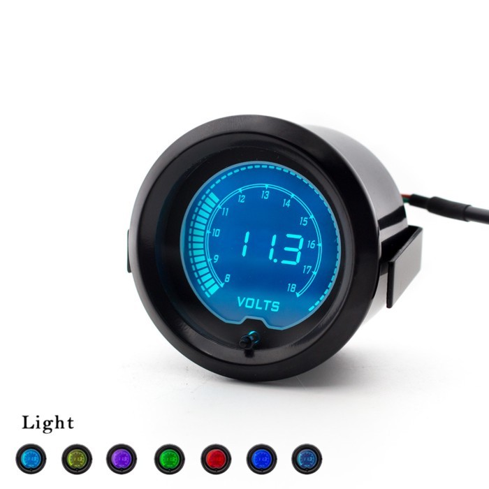 Brand New 2"(52mm) Digital Voltmeter 7 Colors Voltage Gauge EVO 52MM  Car Meter Racing Gauge TT1001