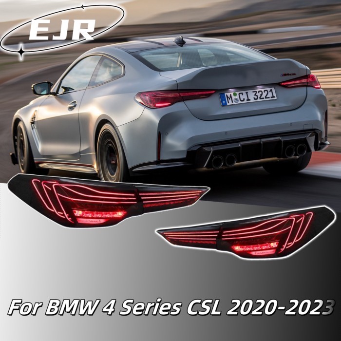 For BMW 4 Series CSL 20-23 Tail Light Assemblies M4 Modified DRL Rear Taillight Flowing Turn Signal