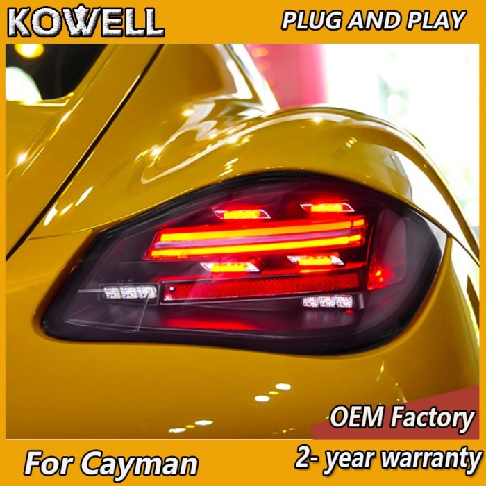 Car Styling for Porsche Cayman Taillight 2009-2012 Cayman Tail Lights Porsche 987.2 Rear DRL Fog Br