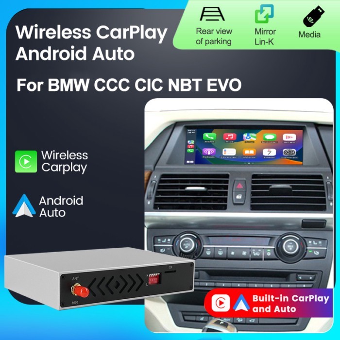 NaviFly Wireless Carplay and Android Auto Retrofit Kit For BMW E60 E70 E71 E90 F20 F21 F30 F31 F34