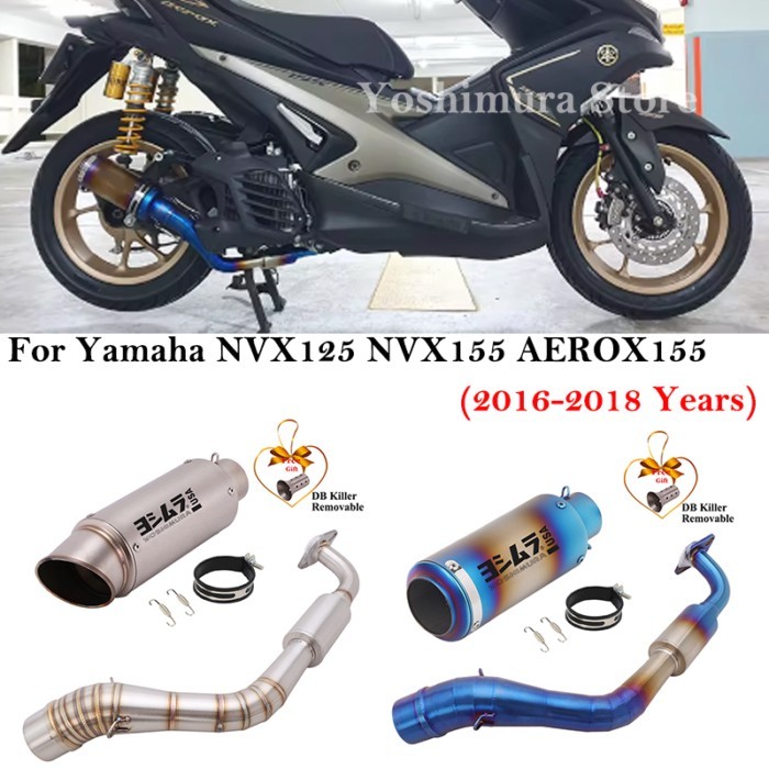 Full Systems For Yamaha Aerox155 NVX155 NVX125 Aerox 155 NVX 155 125 Motorcycle Exhaust Escape Modi
