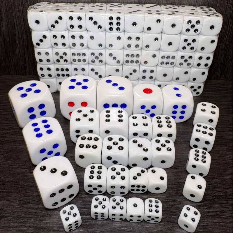 มุมกลมสีขาว 10mm12mm14mm16mm18mmm20mmm22mmm25mmm30mmm อะคริลิคลูกเต๋า