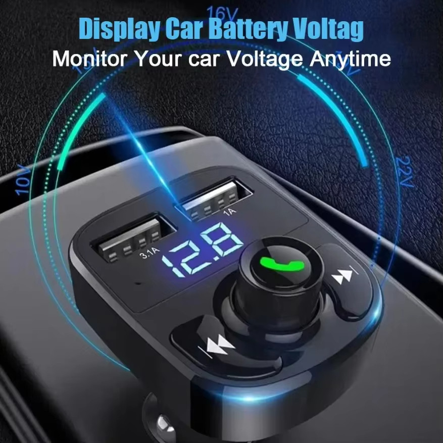 （ สินค้าขายร้อน ）3 IN 1 Dual USB Port Car Charger Bluetooth 5.0 เครื่องส่งสัญญาณ FM เครื่องเล่น MP3 ไดรฟ์ USB AUX อะแดปเตอร์เพลง ราคา ถูกที่สุด ดีลบีเคเค แกลเลอรีภาพที่ 5