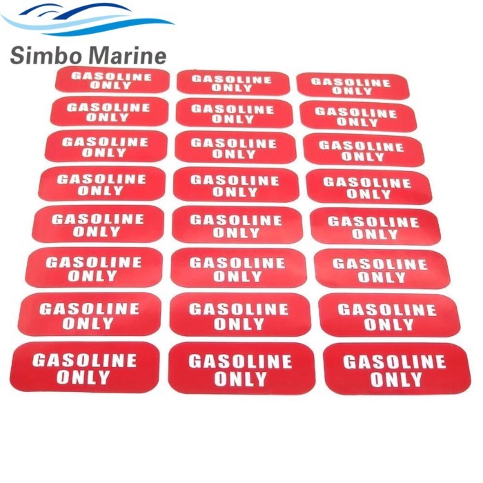 24Pcs 1" X 2" Gasoline Only gas sticker fuel caution warning decal door tank diesel oil