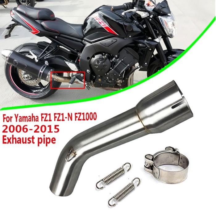 FZ 1000 Motorcycle Modification Exhaust Middle Link Pipe Muffler for Yamaha FZ1 FZ1-N FZ1000 2006-2
