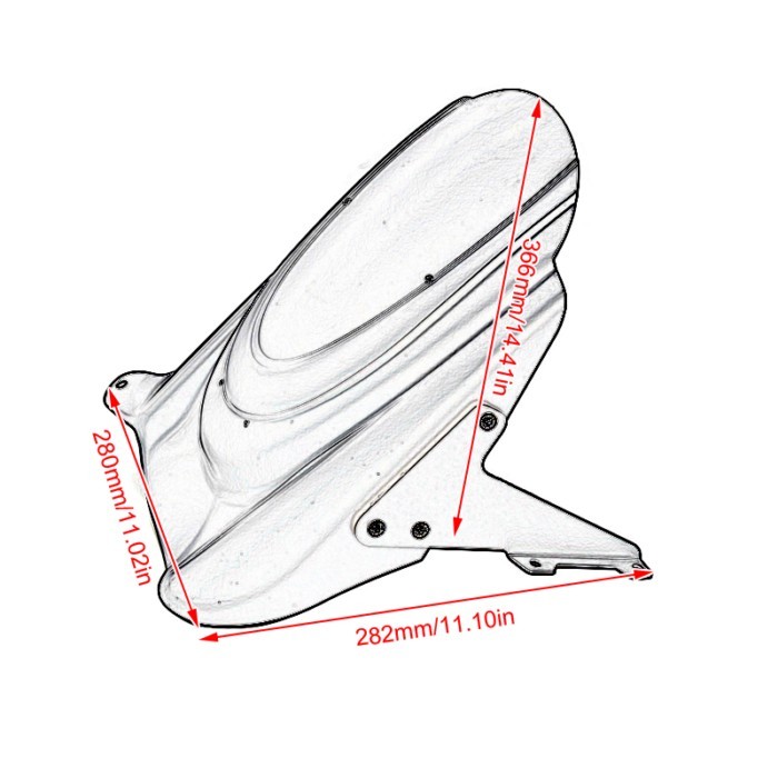 For KAWASAKI Versys KLE 650 KLE650 LE650 2007-2021 Rear Tire Hugger Fender Mudsling Mudguard Mudfla