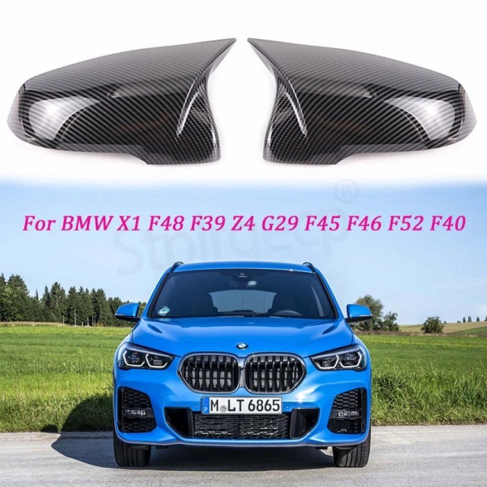 2pcs Glossy Black Side Wing modified Rearview Mirror Cover caps For BMW X1 F48 X2 F39 Z4 G29  2GT F