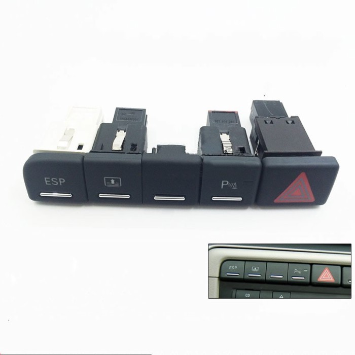 1pcs Esp Switch Button Curtain Switch Button PDC parking assist switch Dummy Cover For Audi A4 B6 B