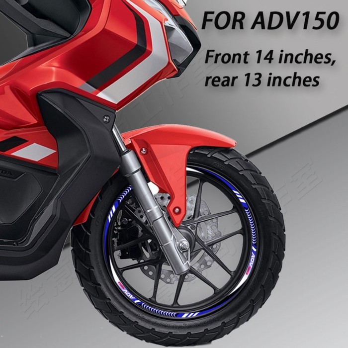 Reflective Motorcycle  Wheel Hub Sticker For HONDA ADV 150 Front 14 inches, rear 13 inches